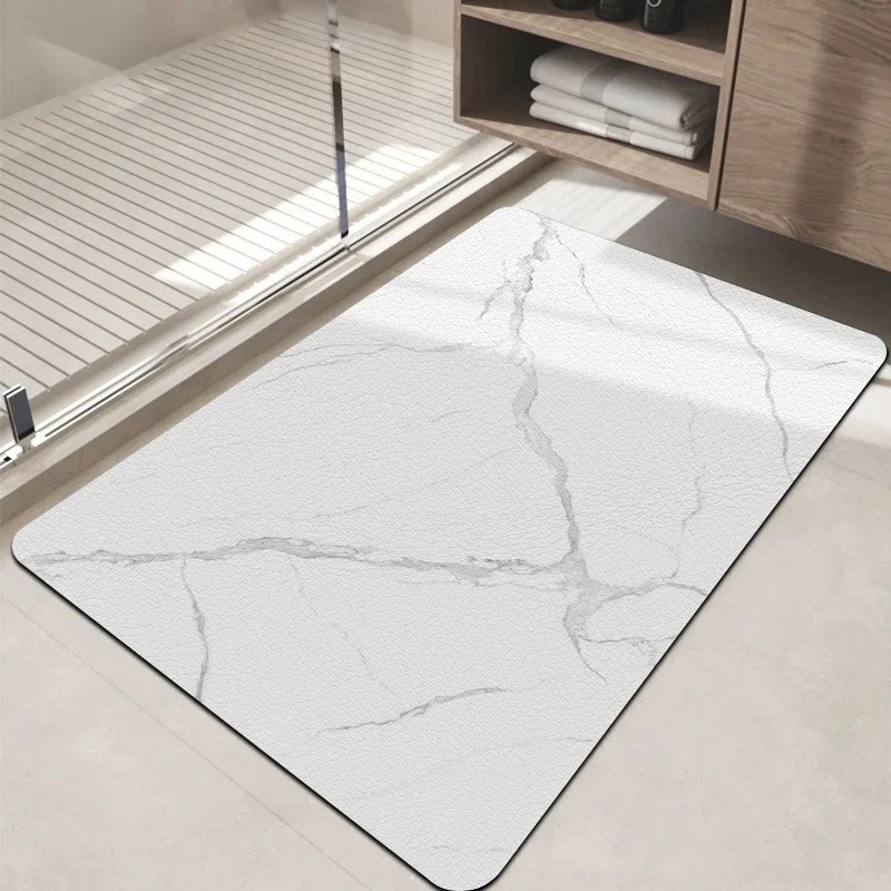 Tapete de Banheiro Antiderrapa - Puzzle Blank White avaliação e preço