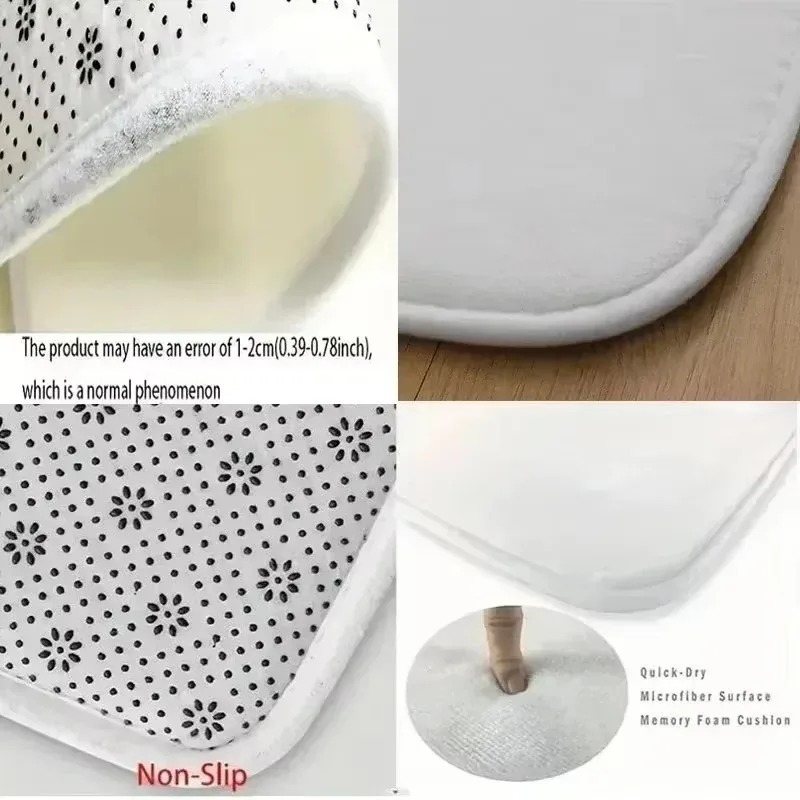 Tapete de Banheiro Antiderrapa - Puzzle Blank White avaliação e preço
