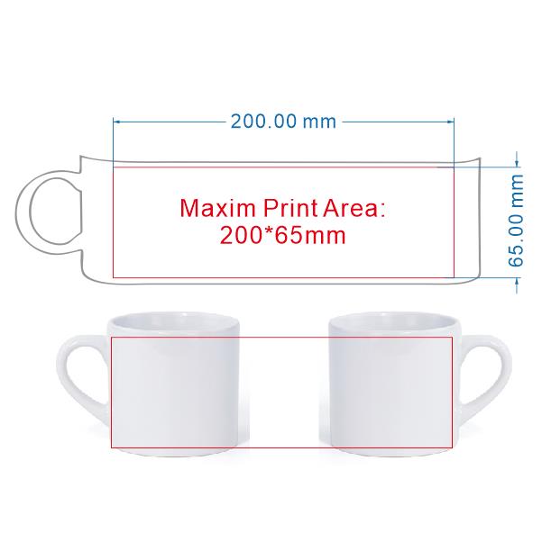 Caneca de café pequena de 175  - Sublimation Mug White avaliação e preço